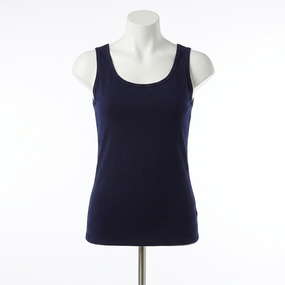 NEW ANGEL APPAREL knit scoop tank in navy